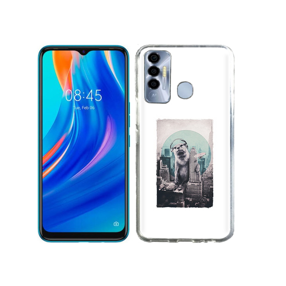 

Чехол MyPads Tocco для Tecno Spark 7P выдра в городе, Прозрачный, Tocco