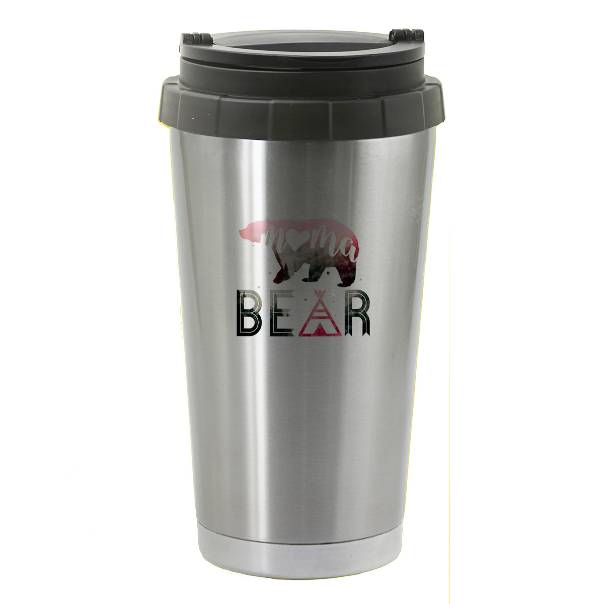 

Термостакан серый CoolPodarok Семья. papa bear