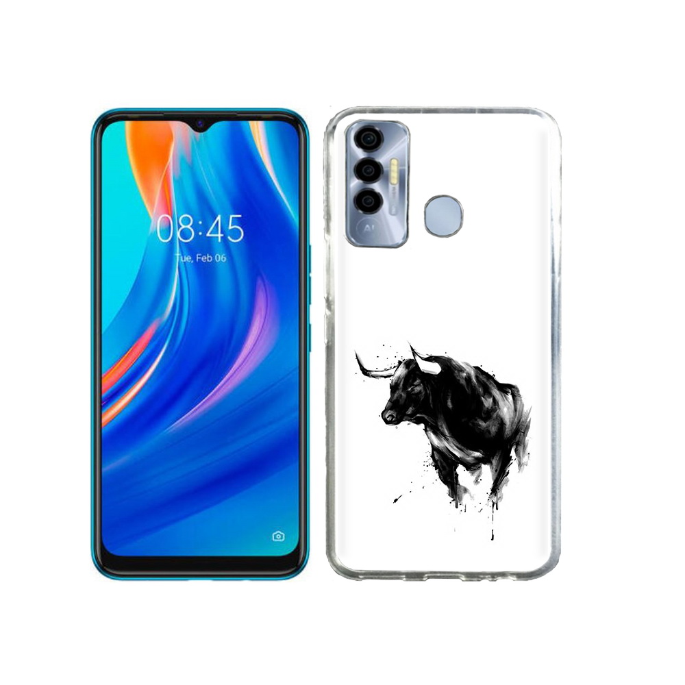 

Чехол MyPads Tocco для Tecno Spark 7P бык, Прозрачный, Tocco