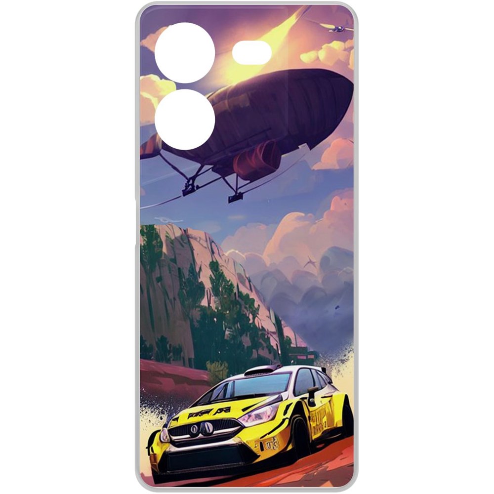 

Чехол-накладка Krutoff Clear Case Гонка для TECNO Pova 5, Прозрачный