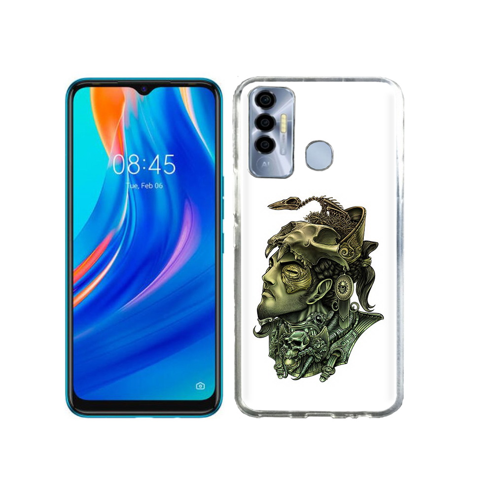 

Чехол MyPads Tocco для Tecno Spark 7P бронзовый воин, Прозрачный, Tocco