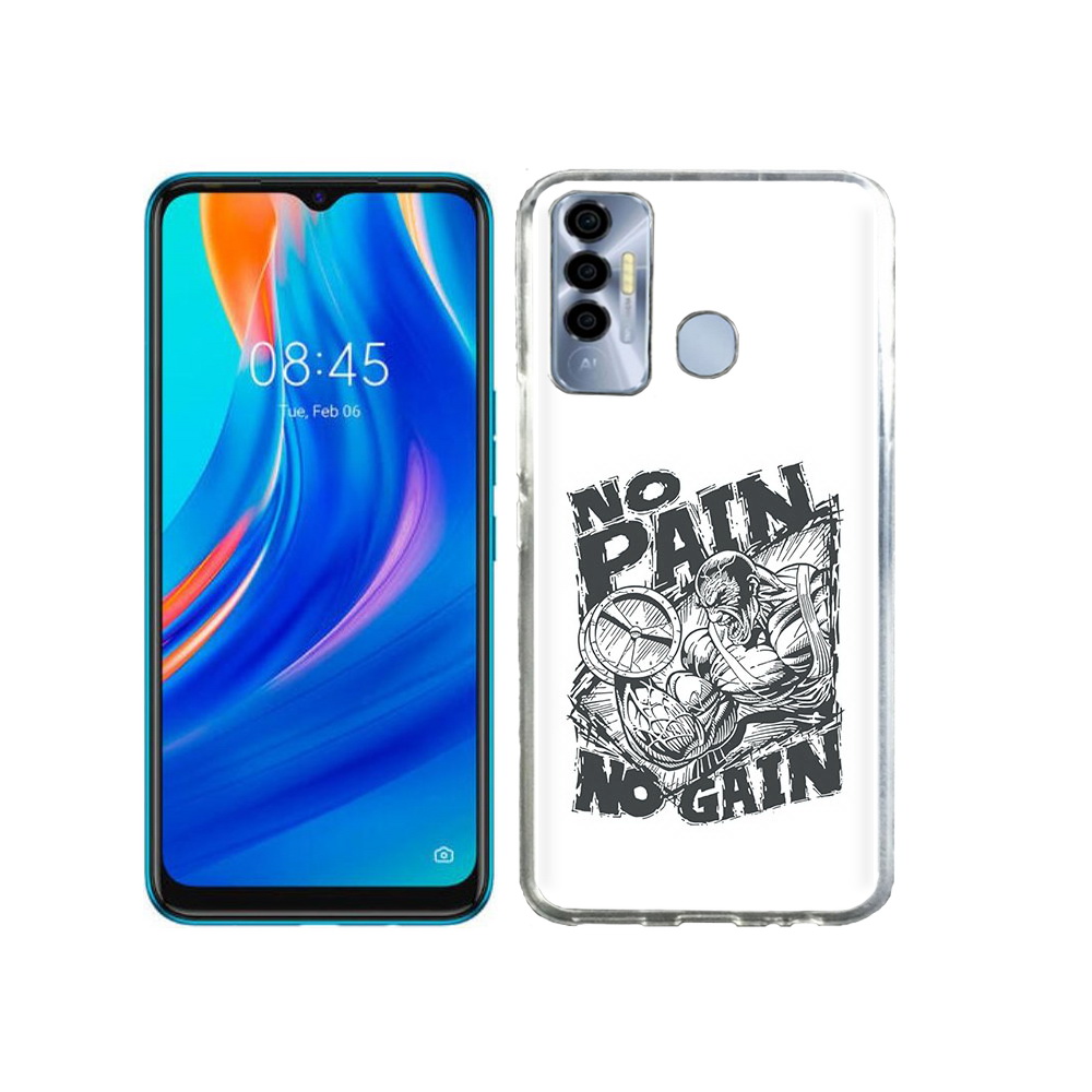 

Чехол MyPads Tocco для Tecno Spark 7P бодибилдинг тяжелая работа, Прозрачный, Tocco