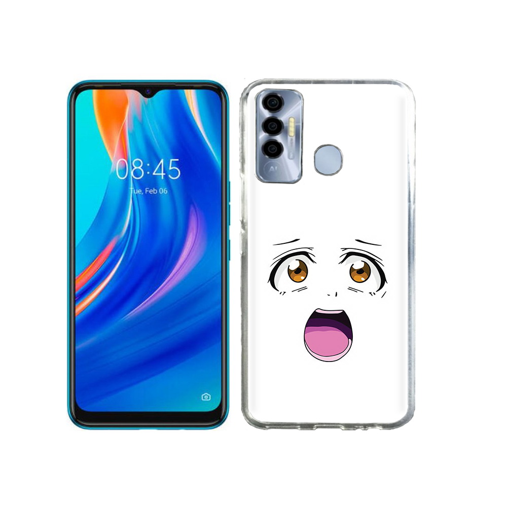 

Чехол MyPads Tocco для Tecno Spark 7P аниме лицо, Прозрачный, Tocco