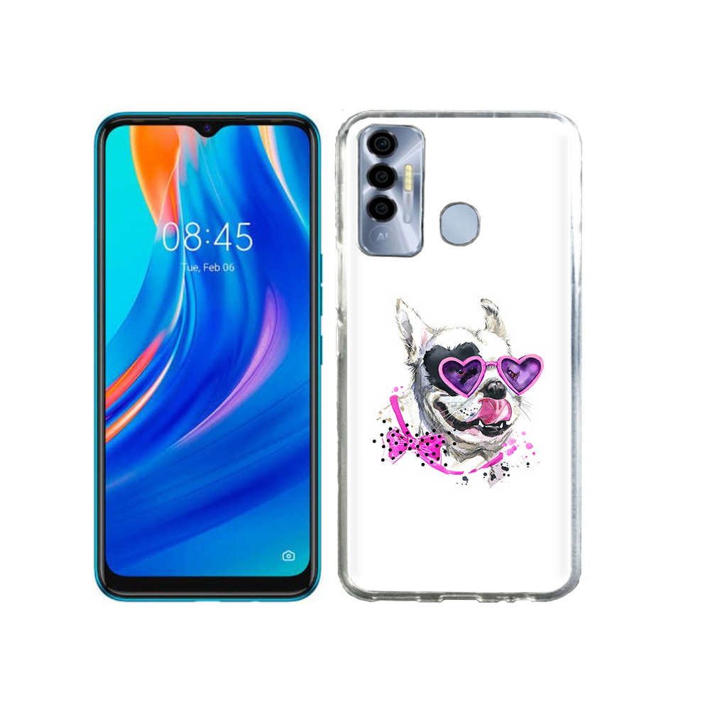 

Чехол MyPads Tocco для Tecno Spark 7P акварельный пёс, Прозрачный, Tocco