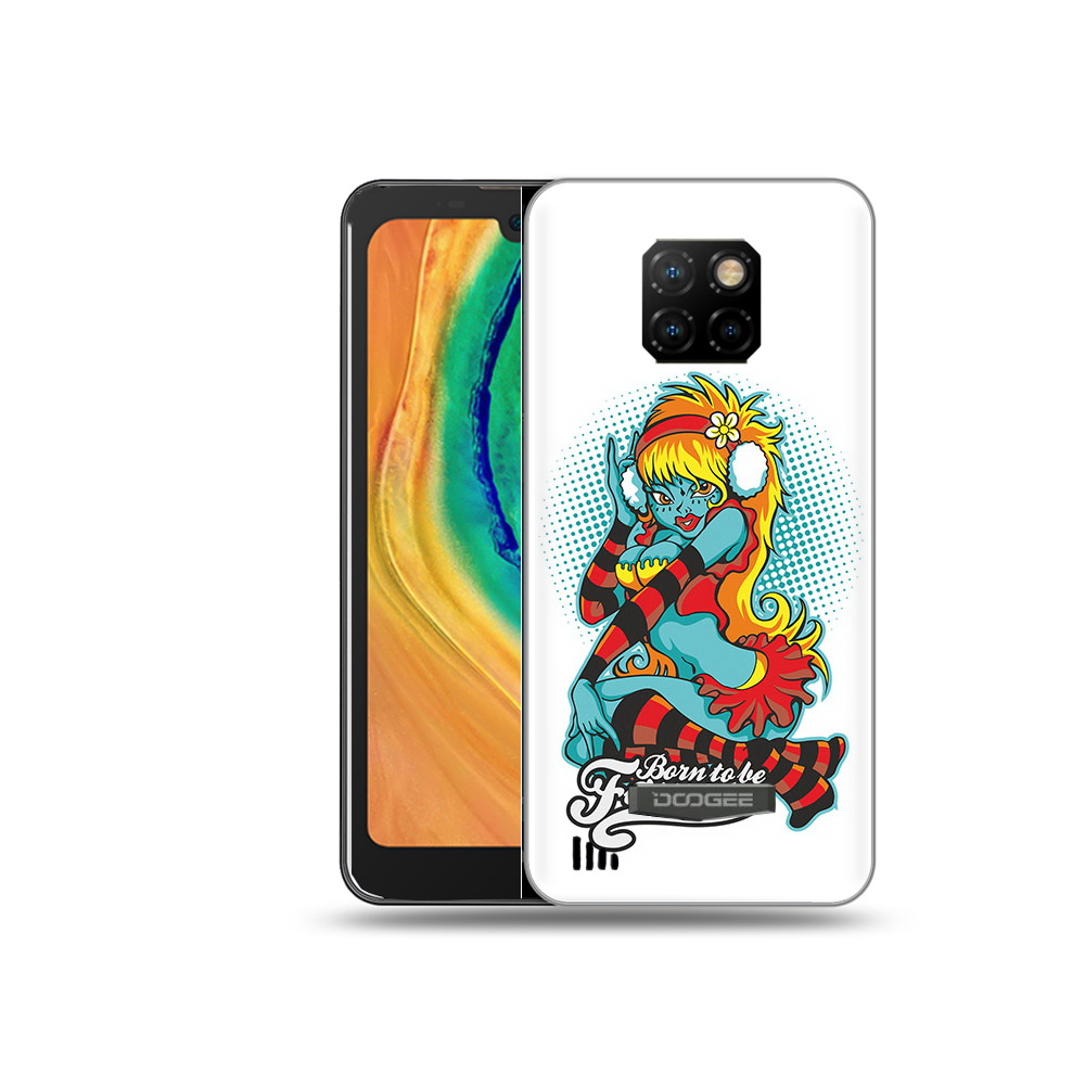 

Чехол MyPads Tocco для Doogee S88 Plus нарисованная девушка в наушниках, Прозрачный, Tocco