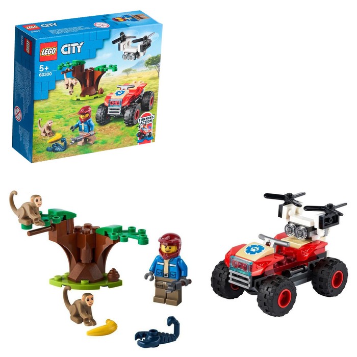 

Конструктор Lego «Спасательный вездеход для зверей», 60300, 74 детали