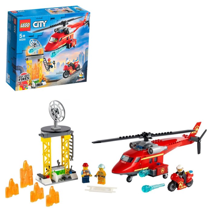 

Конструктор Lego «Спасательный пожарный вертолёт», 60281, 212 деталей
