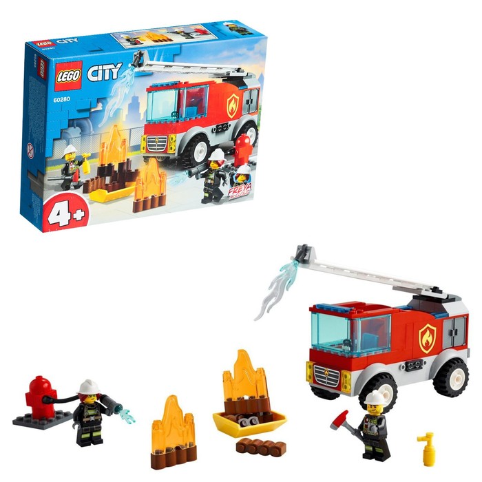 

Конструктор Lego «Пожарная машина с лестницей», 60280, 88 деталей