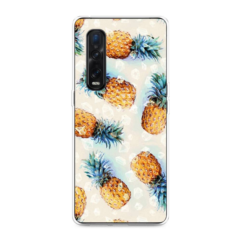 

Чехол Awog на Oppo Find X2 Pro "Ананасы", Разноцветный, 253350-3