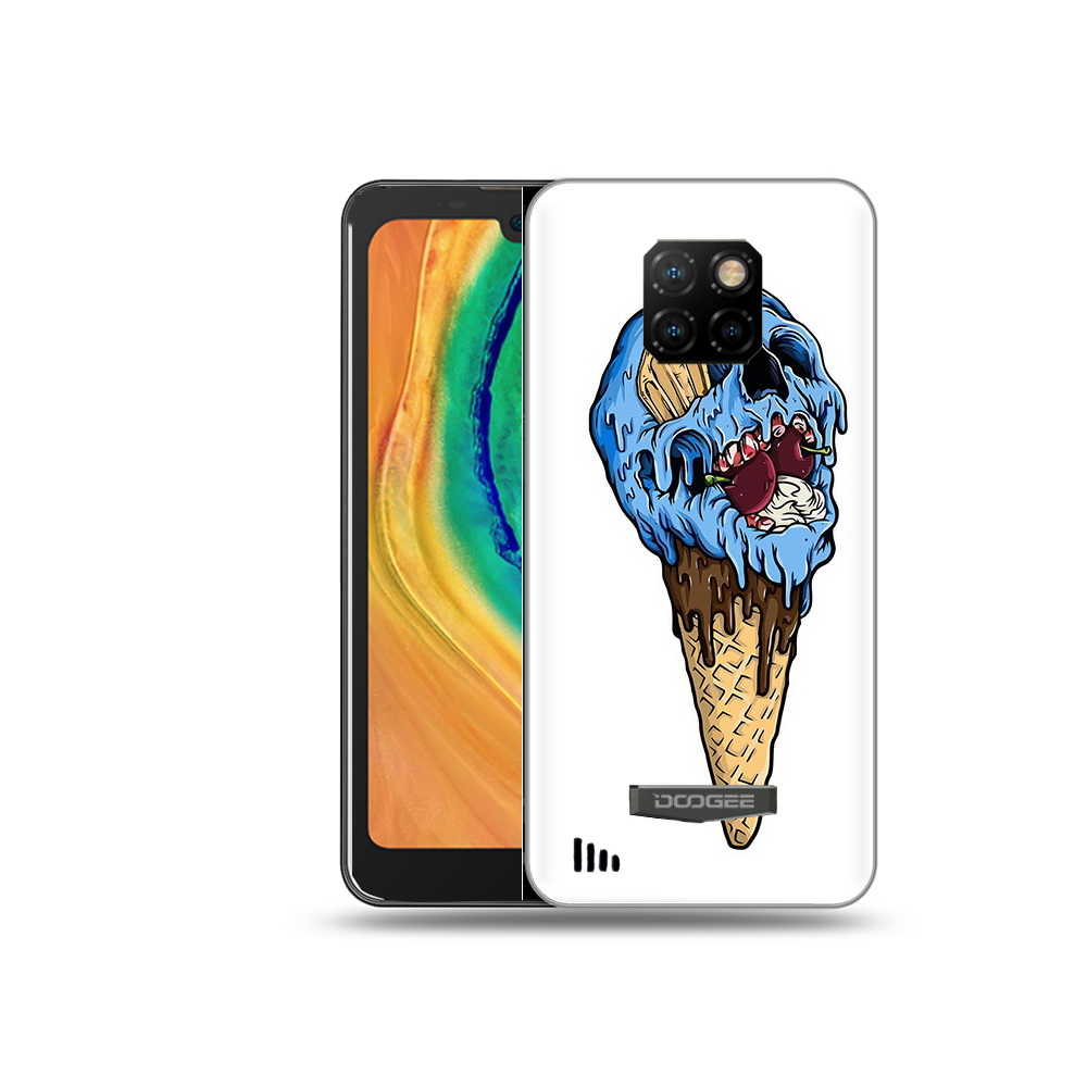 Чехол MyPads Tocco для Doogee S88 Plus мороженное череп