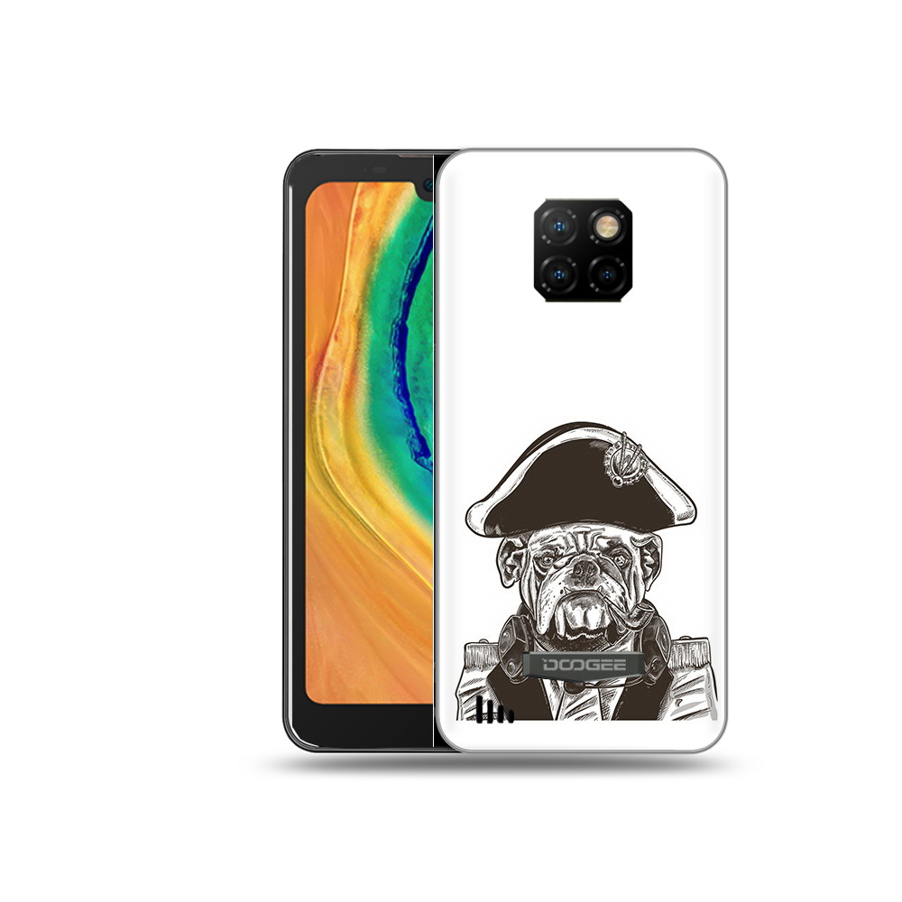 

Чехол MyPads Tocco для Doogee S88 Plus мопс генерал, Прозрачный, Tocco