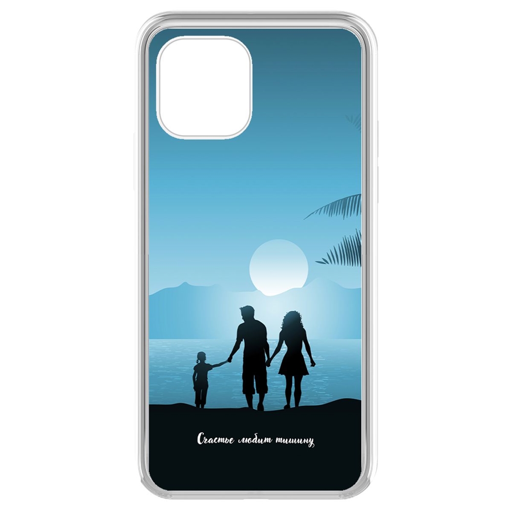 

Чехол-накладка Krutoff Clear Case Счастье любит тишину для iPhone 11 Pro, Прозрачный