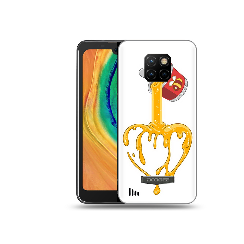 

Чехол MyPads Tocco для Doogee S88 Plus медовое сердце, Прозрачный, Tocco