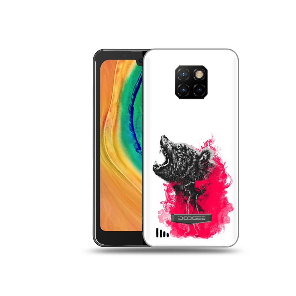 

Чехол MyPads Tocco для Doogee S88 Plus медведь в дымке, Прозрачный, Tocco