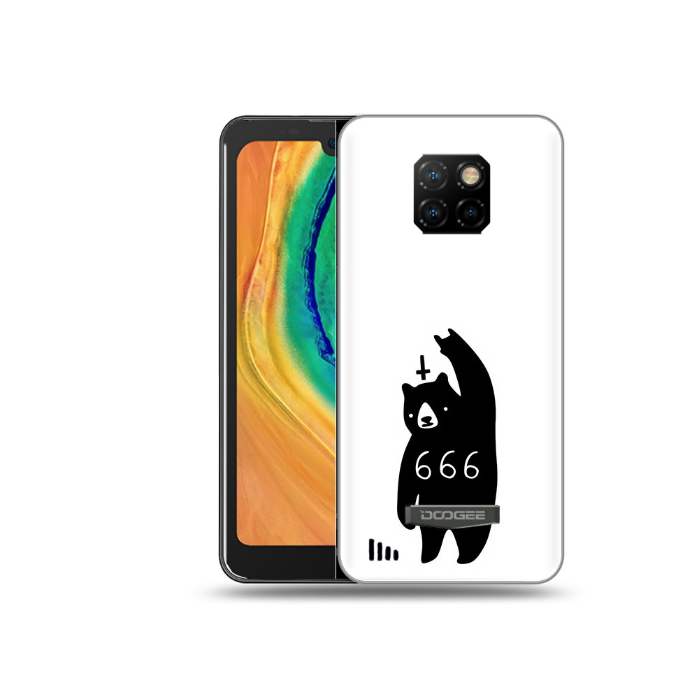 

Чехол MyPads Tocco для Doogee S88 Plus медведь 666, Прозрачный, Tocco