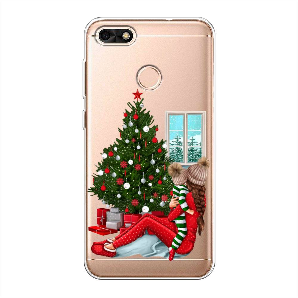 

Чехол на Huawei Nova Lite (2017) "Новый год с мамой", Красный;зеленый;голубой, 64750-6