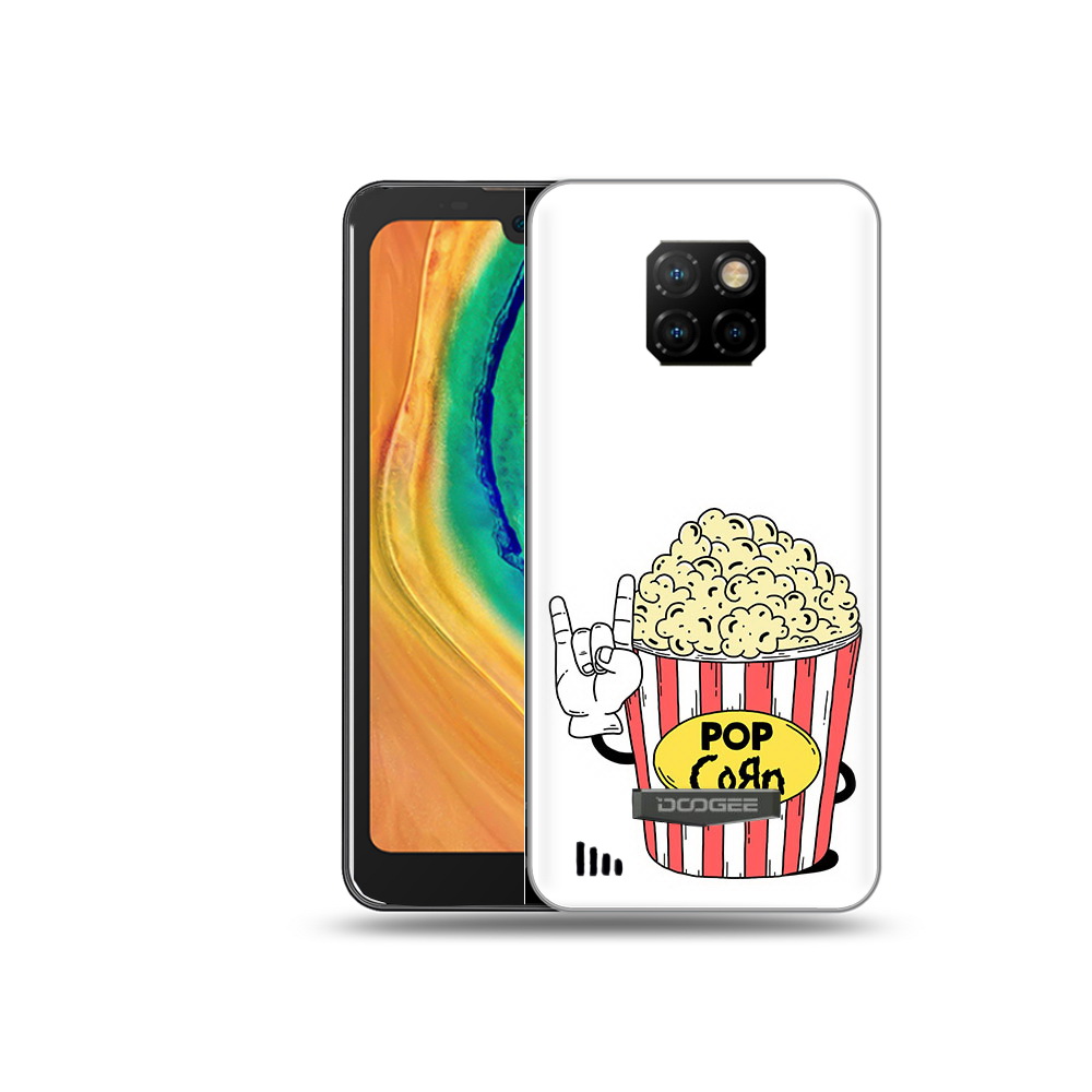 

Чехол MyPads Tocco для Doogee S88 Plus крутой попкорн, Прозрачный, Tocco