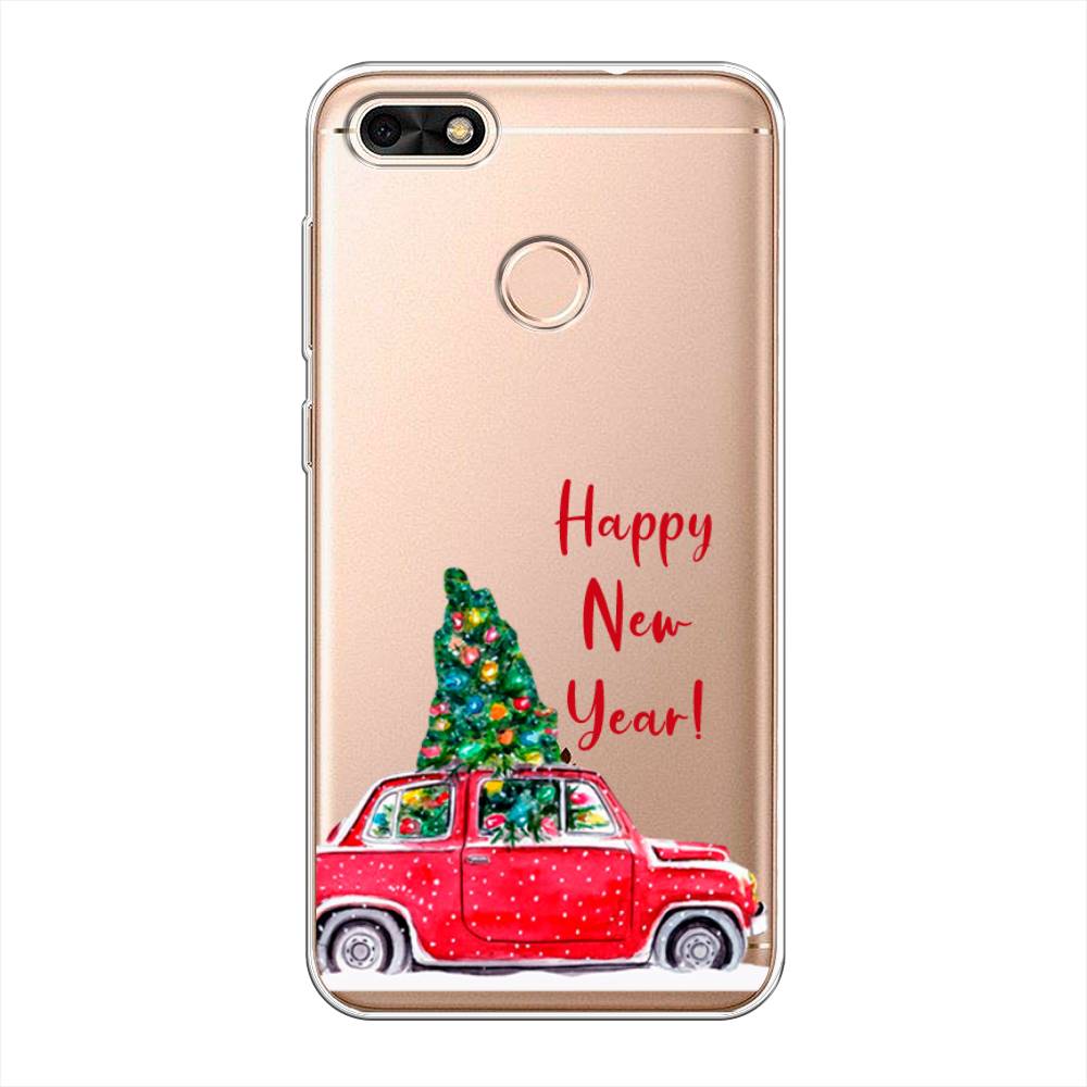 

Чехол на Huawei Nova Lite (2017) "Happy New Year", Красный;зеленый, 64750-5