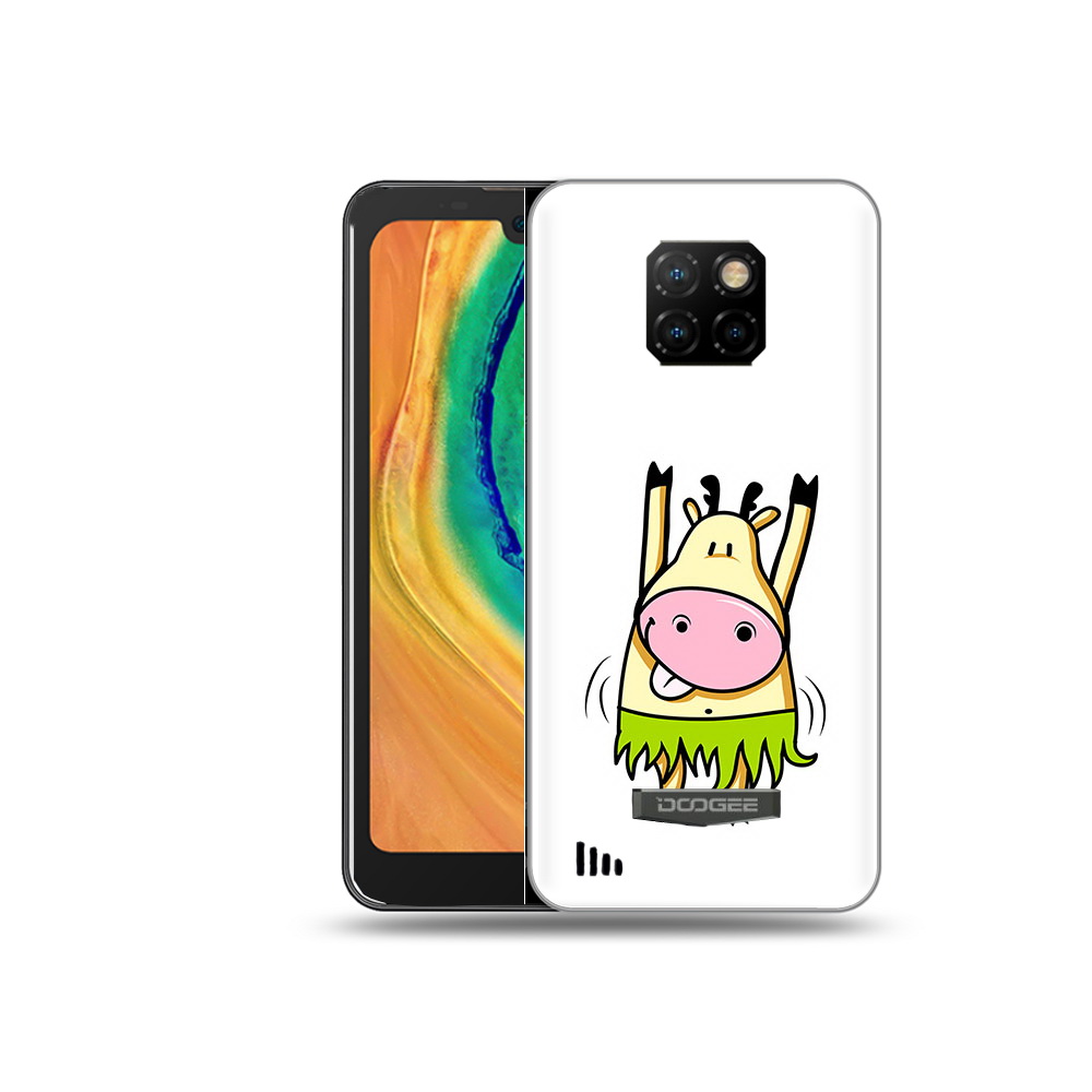 

Чехол MyPads Tocco для Doogee S88 Plus Веселая корова, Прозрачный, Tocco
