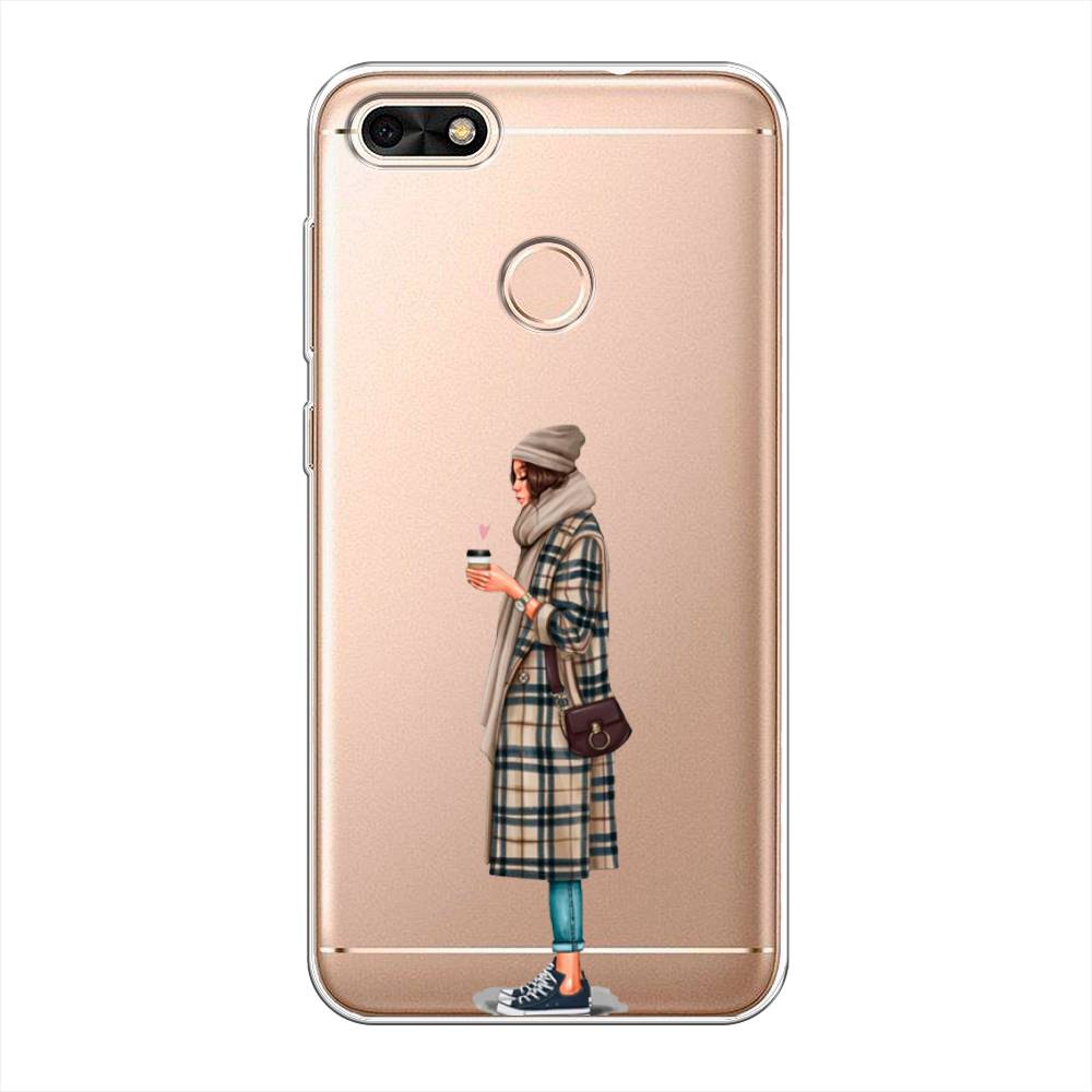 

Чехол на Huawei Nova Lite (2017) "Утренний кофе", Коричневый;бежевый, 64750-6