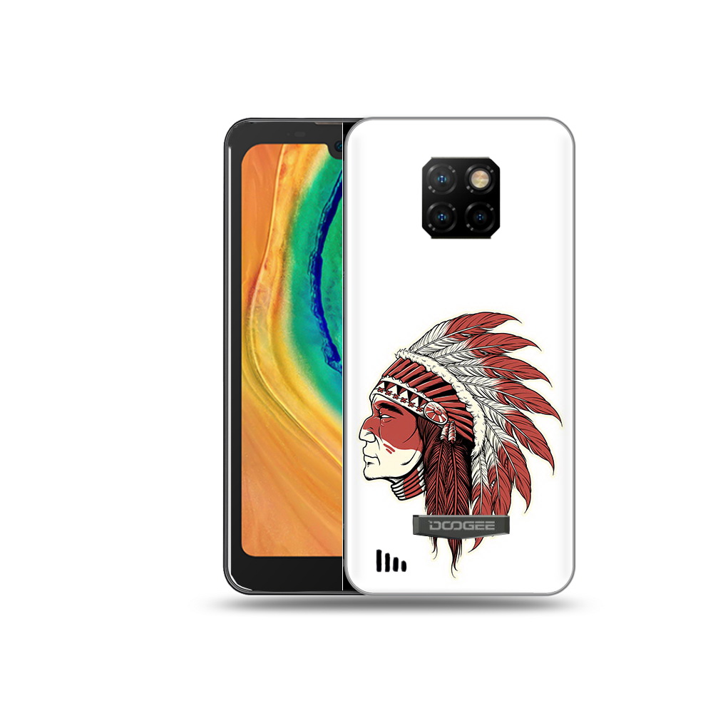 

Чехол MyPads Tocco для Doogee S88 Plus красный индеец, Прозрачный, Tocco