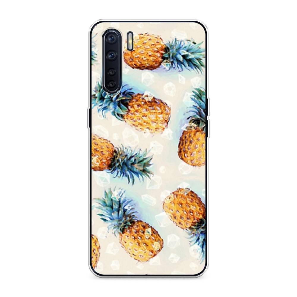 

Чехол Awog на Oppo A91/Reno 3 "Ананасы", Разноцветный, 254250-3