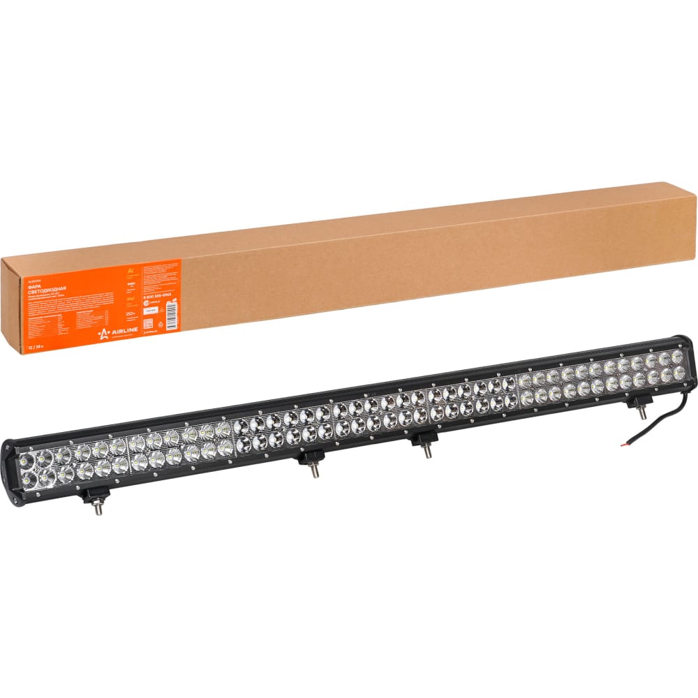 

Airline Фара светодиодная (балка) двухрядная, 84 LED комбинированный свет, 252W (980х78х65