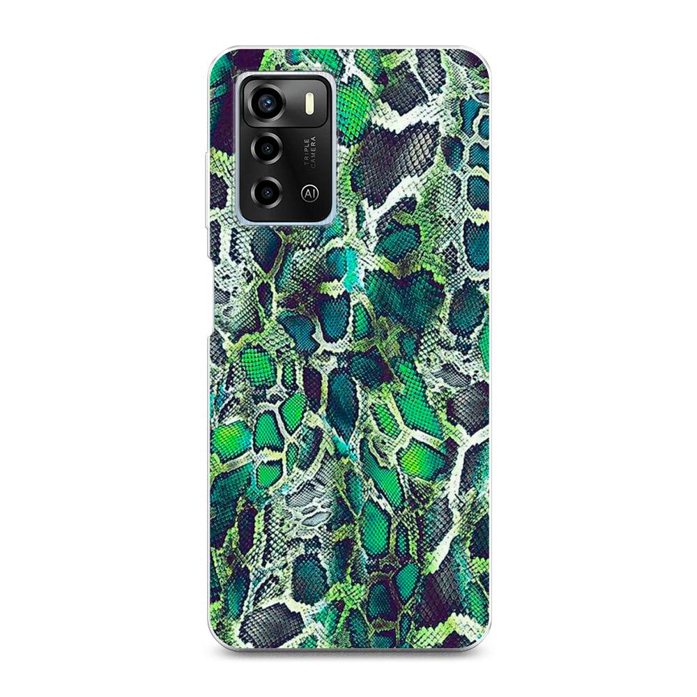 

Чехол Awog на ZTE Blade A72 / ЗТЕ Блэйд A72 "Зеленая кожа змеи", 135450-3