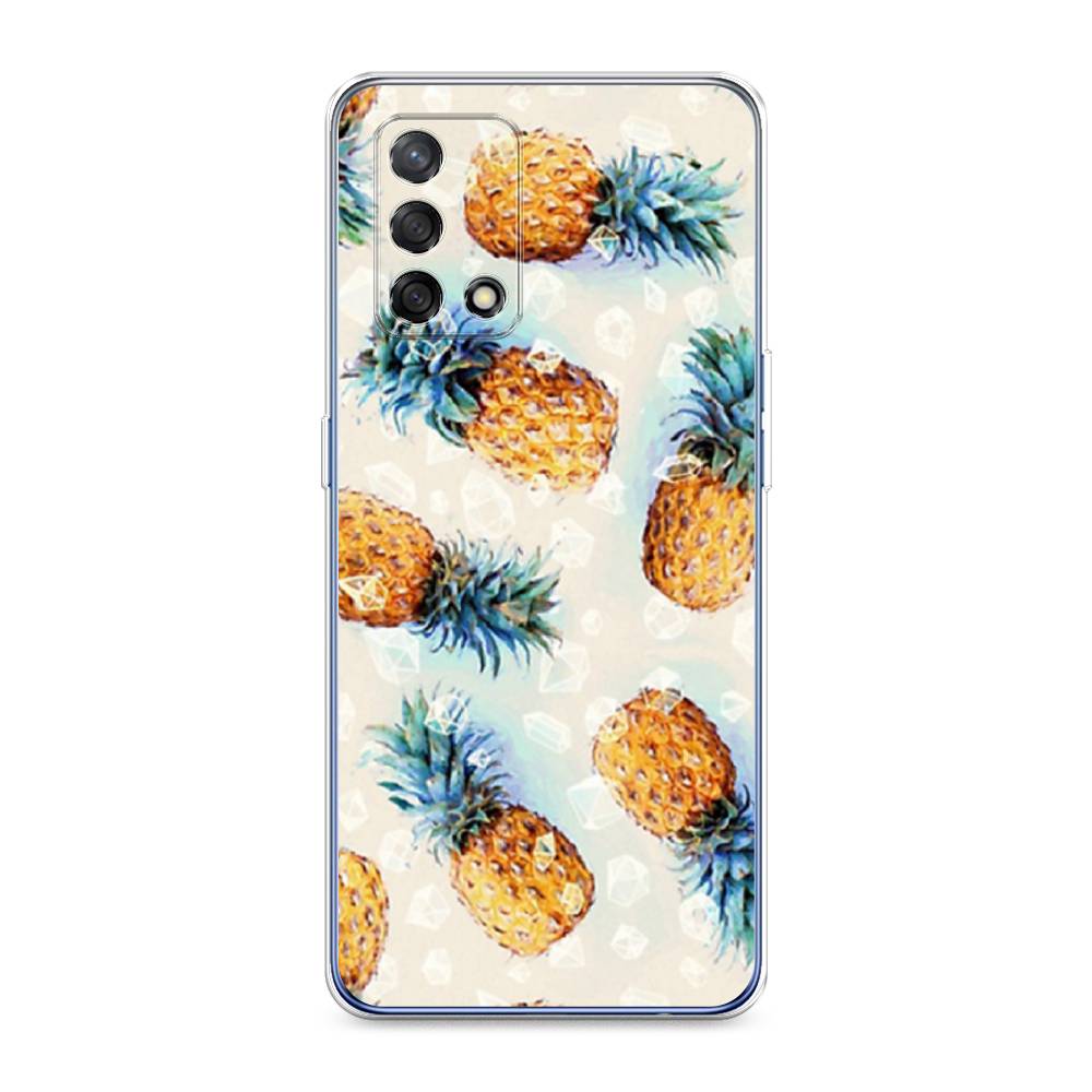 

Чехол Awog на OPPO A74 4G/F19 "Ананасы", Разноцветный, 256050-3