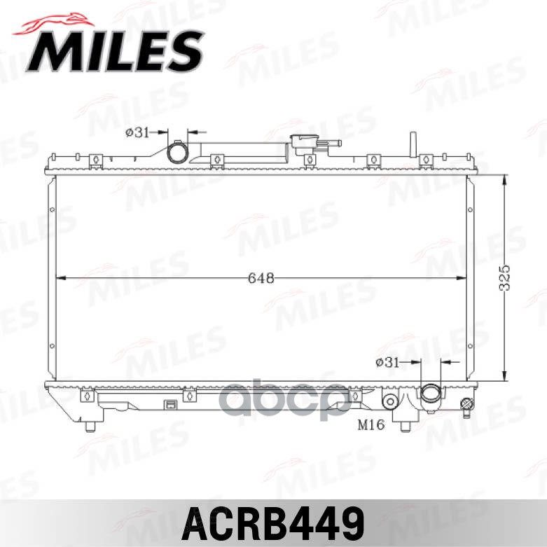 

Радиатор, Охлаждение Двигателя Miles арт. ACRB449