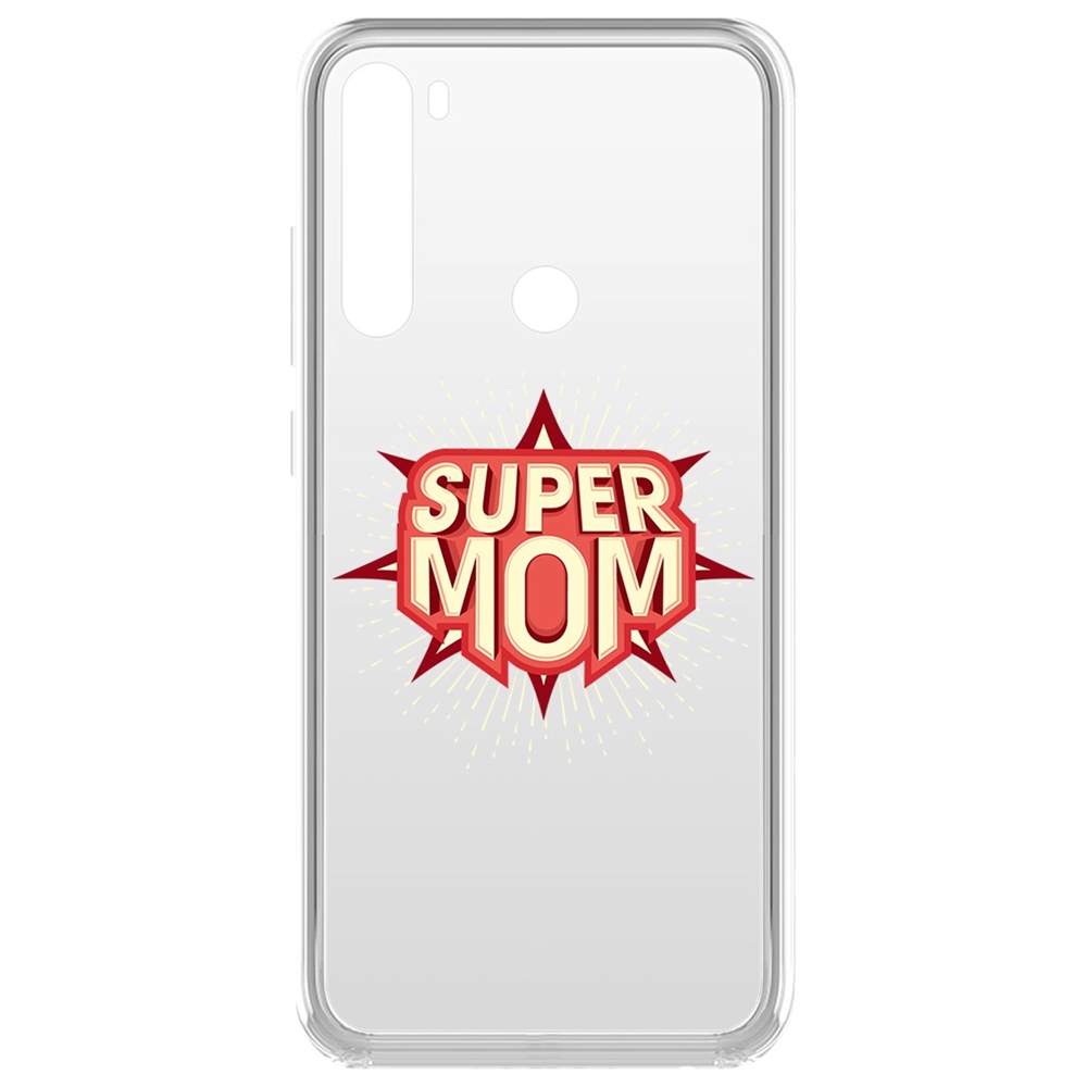 

Чехол-накладка Krutoff Clear Case Супер Мама для Xiaomi Redmi Note 8/Note 8 (2021)