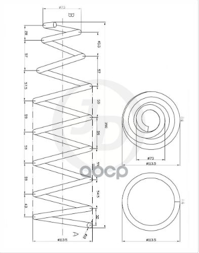 Пружина Задняя Mitsubishi Just Drive арт. JJS2176