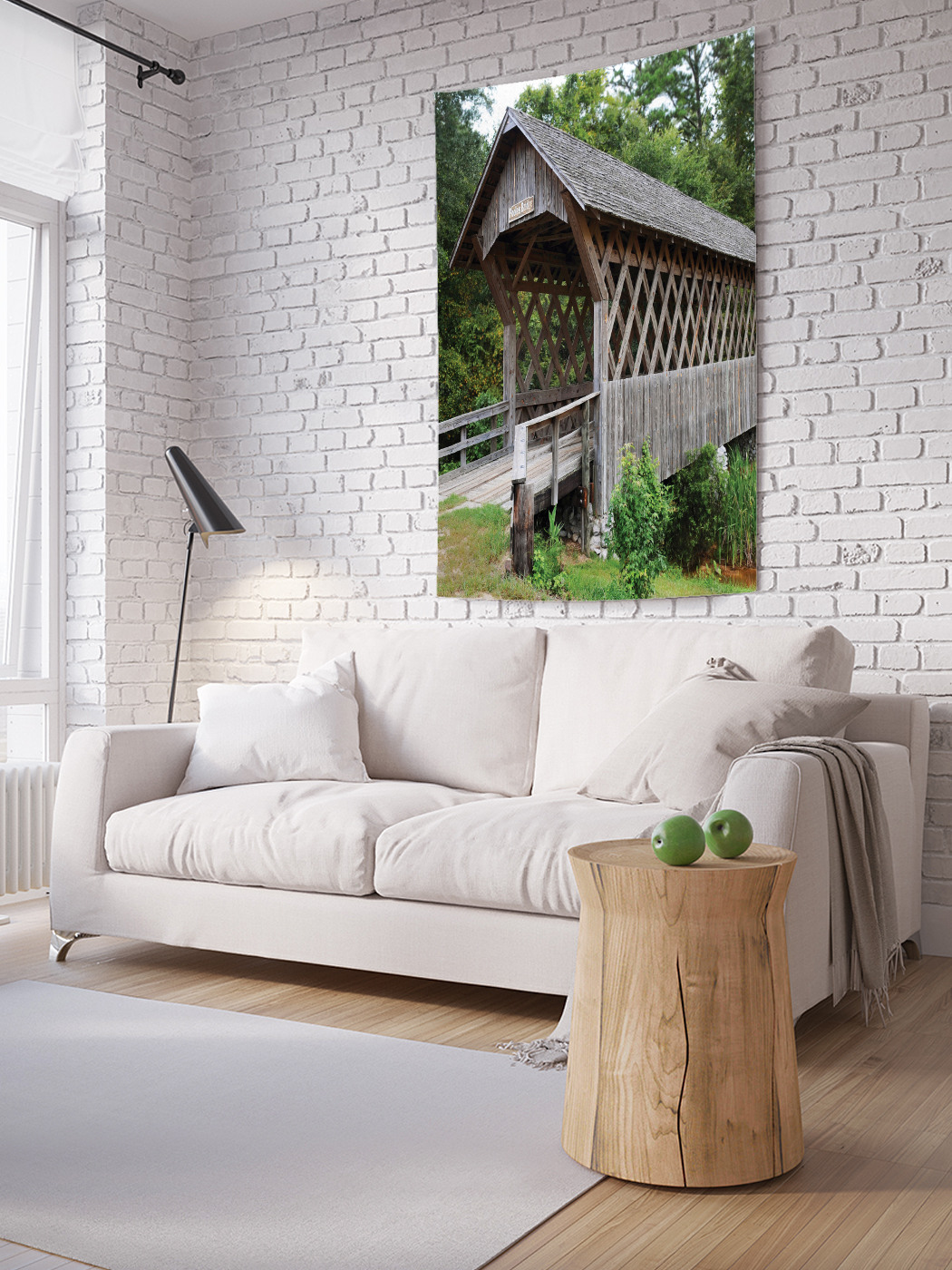 

Вертикальное фотопанно на стену JoyArty Мостик с крышей 150x200 см, Мостик с крышей