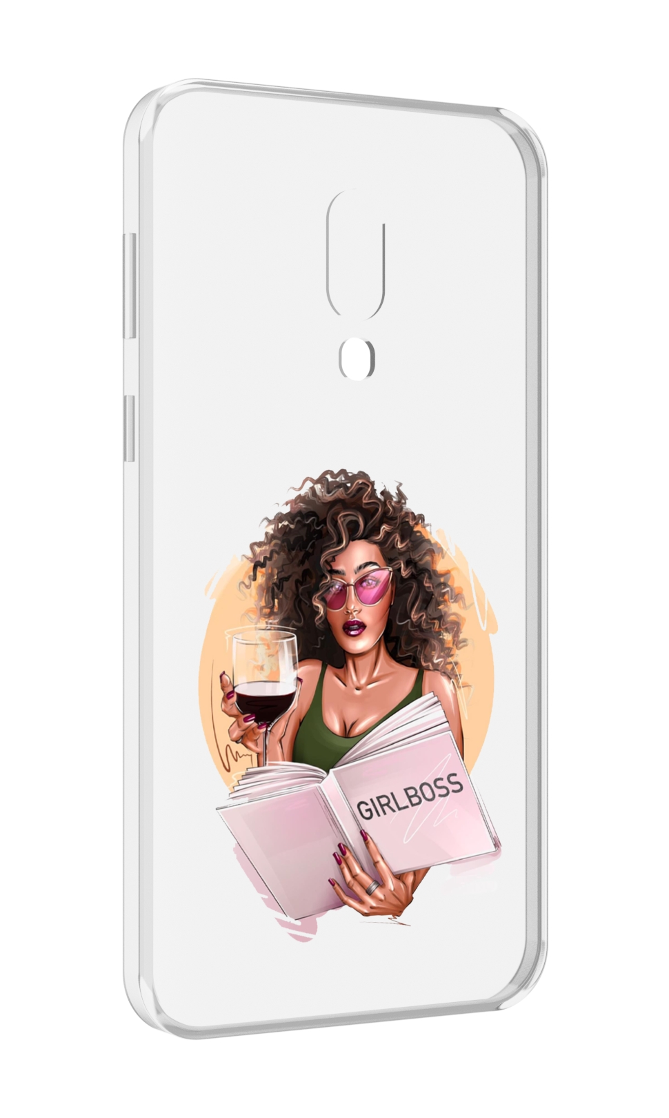 

Чехол MyPads Girlboss with wine_ Etsy женский для Meizu 16th Plus, Прозрачный, Tocco