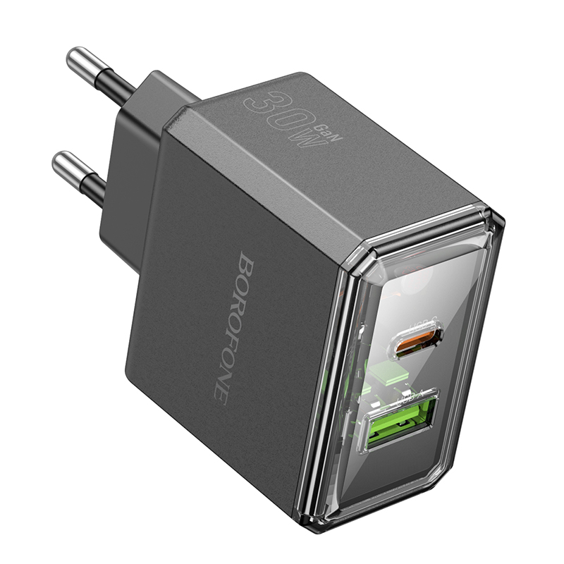 

Сетевое зарядное устройство Borofone BAS32A 1xUSB, 1xUSB Type-C 3 А черный, BAS32A