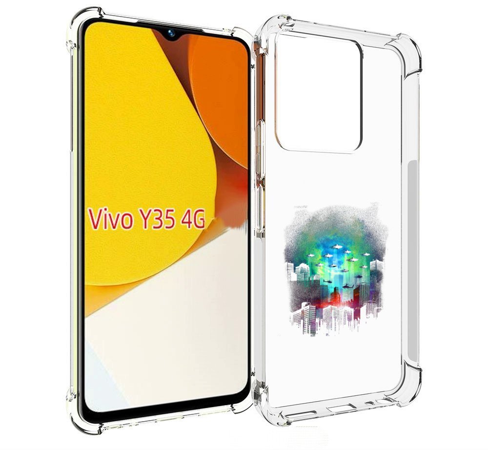 

Чехол MyPads город в свечении для Vivo Y35 4G 2022 / Vivo Y22, Прозрачный, Tocco
