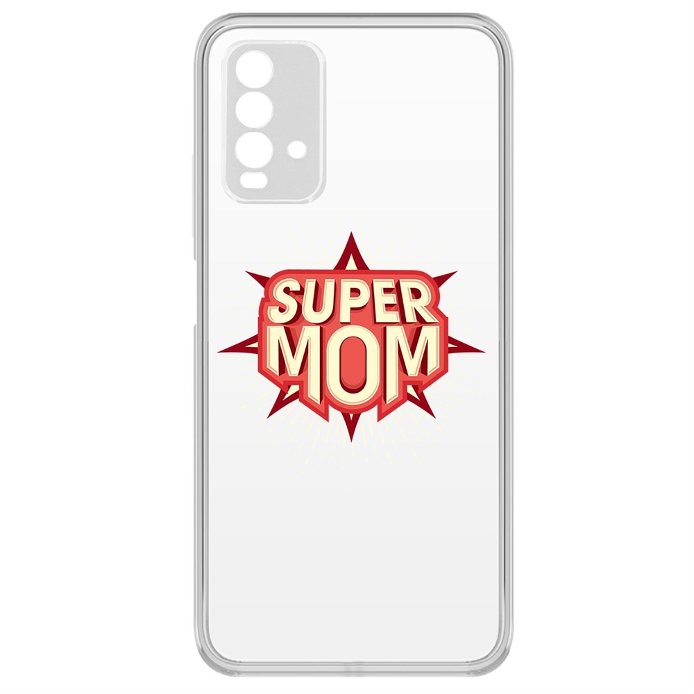 фото Чехол-накладка krutoff clear case супер мама для xiaomi redmi 9t