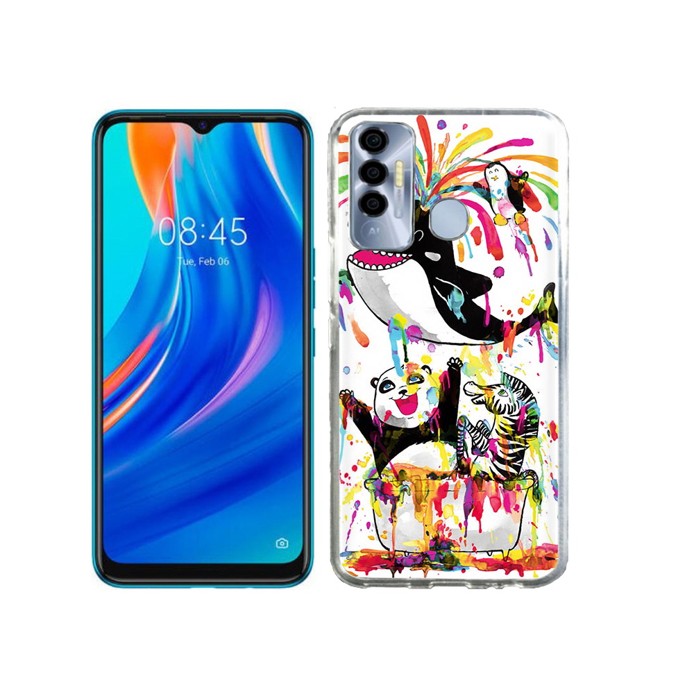 

Чехол MyPads Tocco для Tecno Spark 7P Хиппи кит, Прозрачный, Tocco