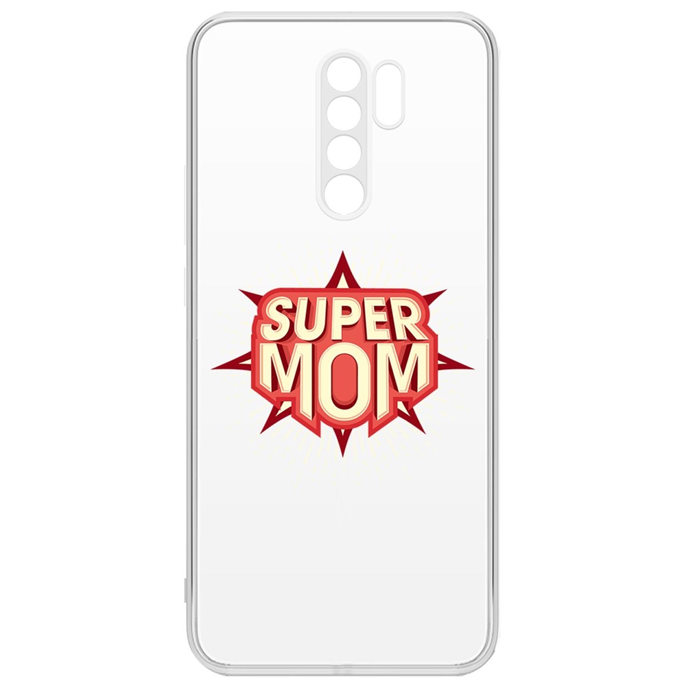 фото Чехол-накладка krutoff clear case супер мама для xiaomi redmi 9