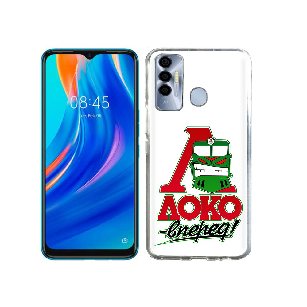 

Чехол MyPads Tocco для Tecno Spark 7P ФК локо вперед, Прозрачный, Tocco