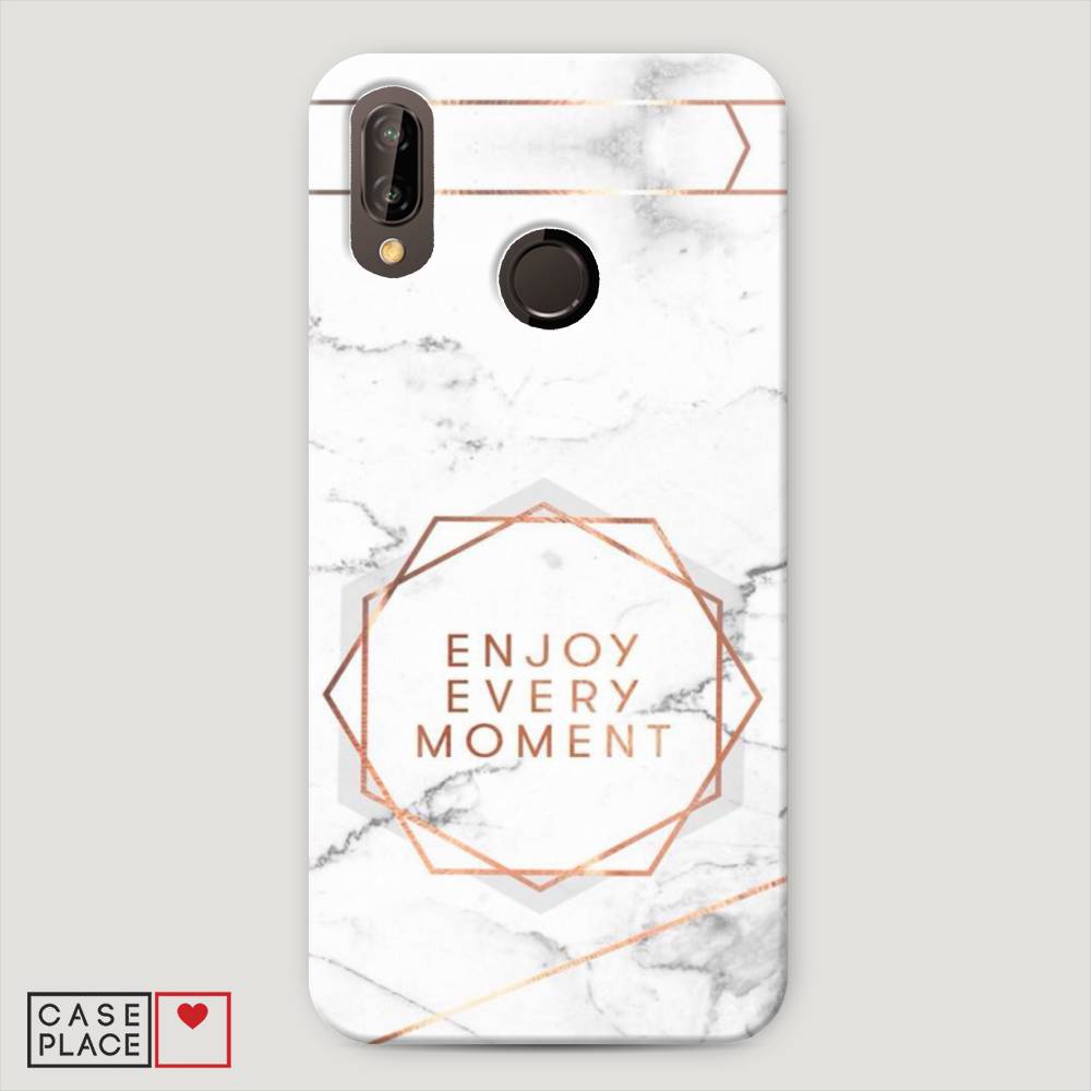 

Чехол Awog "Enjoy every moment мрамор" для Huawei P20 Lite, 64420-5