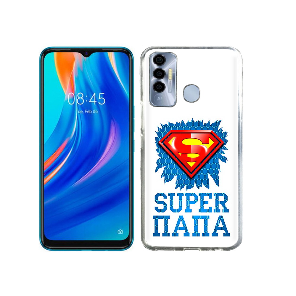 

Чехол MyPads Tocco для Tecno Spark 7P Супер Папа, Прозрачный, Tocco