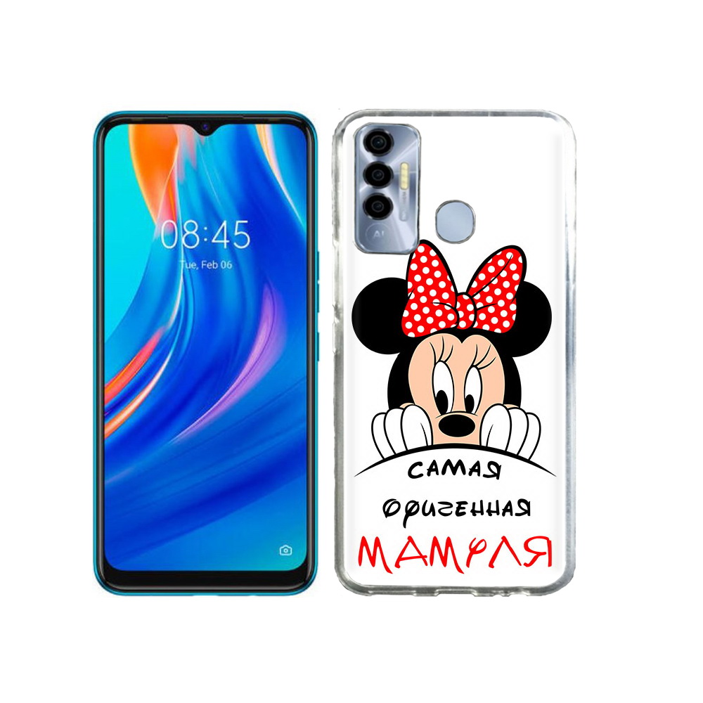 

Чехол MyPads Tocco для Tecno Spark 7P Самая лучшая мамуля Мини Маус, Прозрачный, Tocco