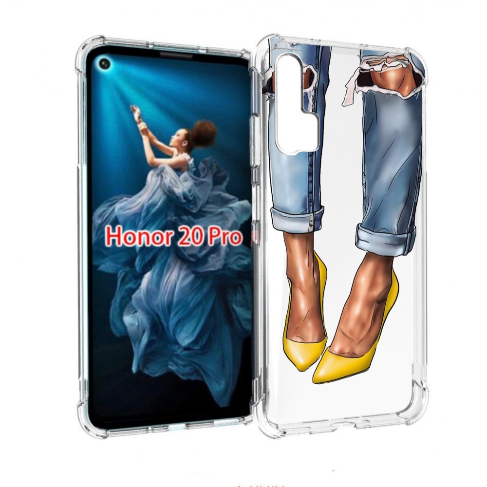 

Чехол бампер MyPads Красивые-туфли для Honor 20 Pro противоударный, Прозрачный, Tocco