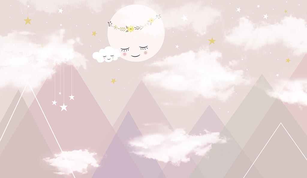 

Фотообои бесшовные Горы розовые в облакахВ260смхШ449 см, Master Fresok, Горы розовые в облаках