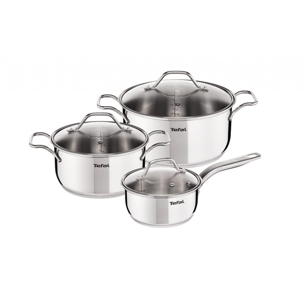 

TEFAL Intuition 6 предметов 1,3/2,9/4,9л 16/20/24см A702S685, Серебристый