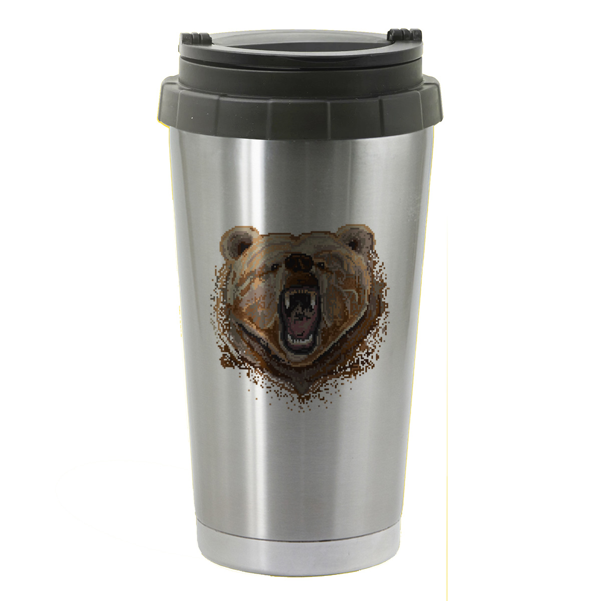 

Термостакан серый CoolPodarok Животные Медведь из пикселей