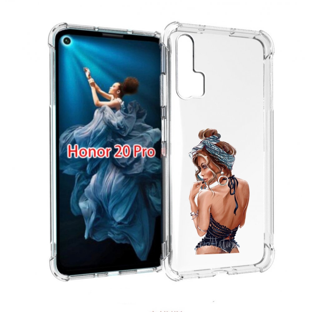 

Чехол бампер MyPads Красивая-дама женский для Honor 20 Pro проти, Прозрачный, Tocco