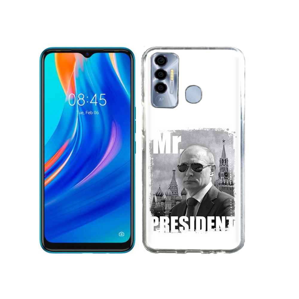 

Чехол MyPads Tocco для Tecno Spark 7P Путин, Прозрачный, Tocco