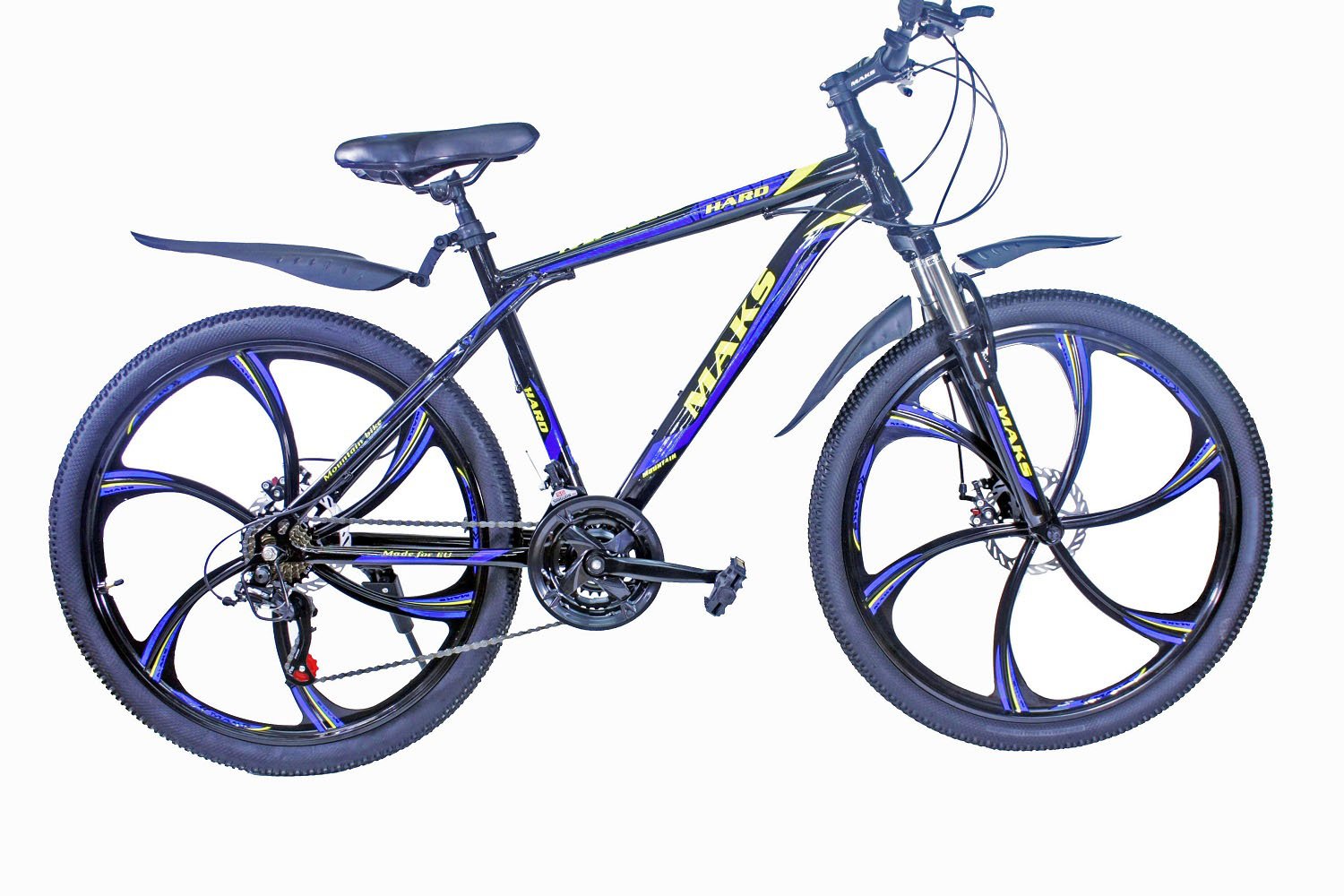 фото Велосипед 26 maks hard md (литые диски) (21-ск.) (рама 15) черный/синий